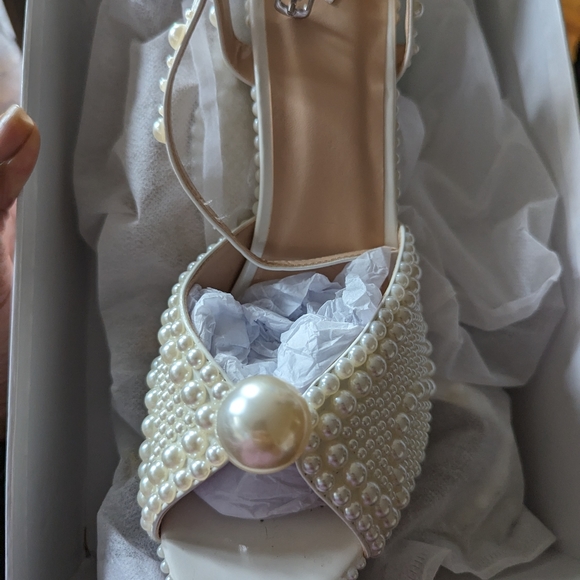 Embellished Sandals Open-toe Bridal heels - Picture 5 of 8